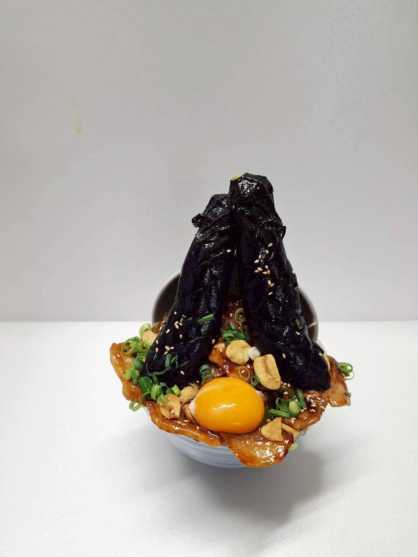 飯岡さんのなす 茄子の揚げびたしスタミナローズポーク豚丼