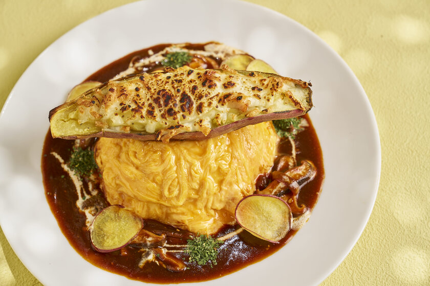 日の出たまご焼き芋グラタンオムライス